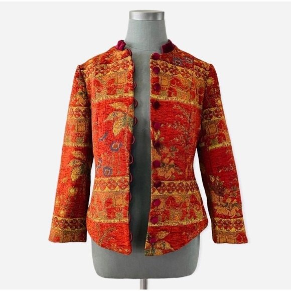 Fashion KAMARA by Maroti Ildiko Multicolored Quilted Jacquard Women's Jacke - Picture 4 of 7